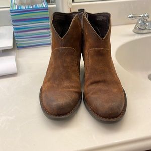 Born brown ankle booties